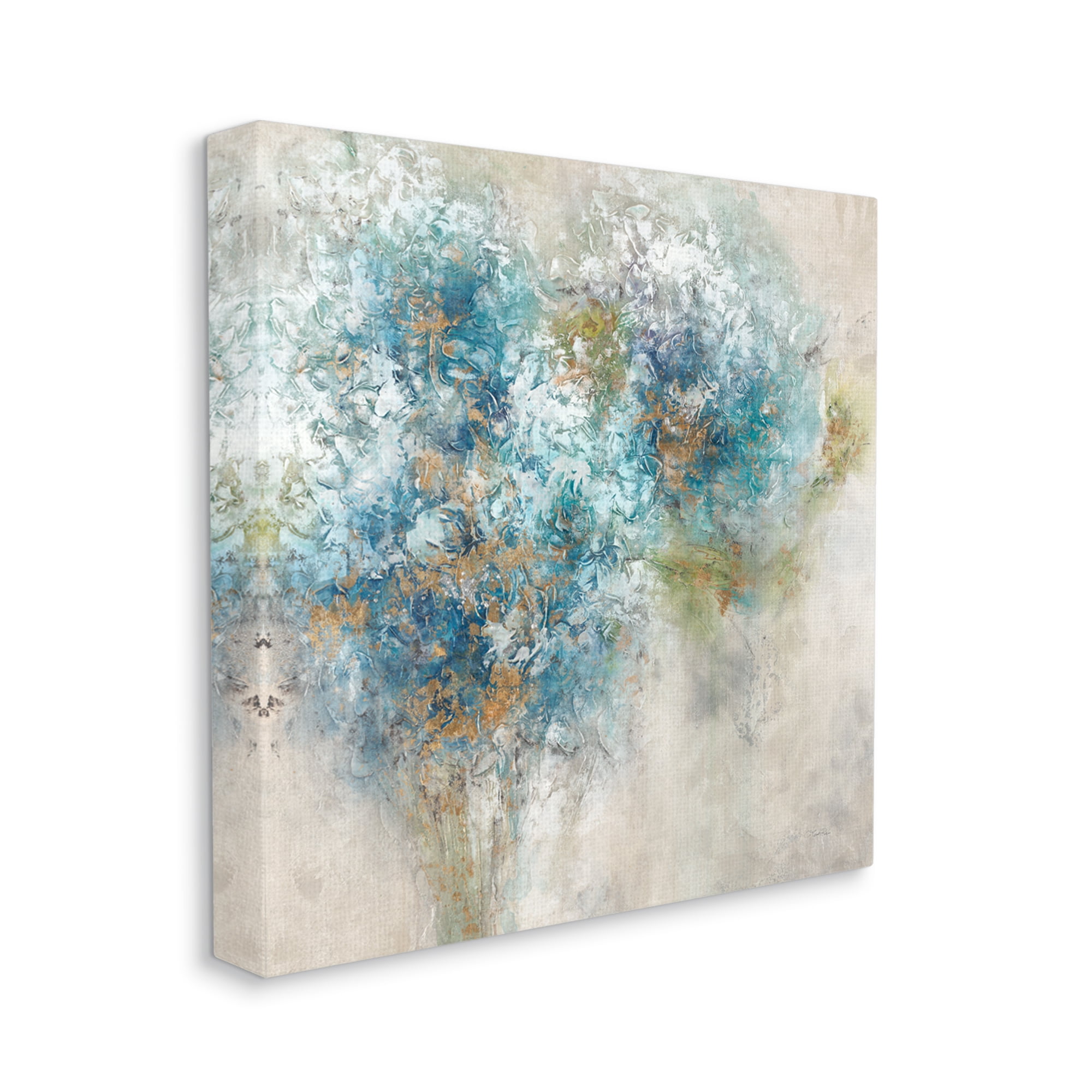 Stupell Industries Abstract Hydrangea Blooms Botanical & Floral Painting Gallery Wrapped Canvas Print Wall Art, 17 x 17