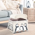 thumbnail image 3 of Yayeee Collapsible Cube Storage Bin with Lid Fabric Closet Decorative Basket with Handles, Cute Puffin, 3 of 7