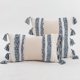 thumbnail image 2 of Nvzi Fundas de almohada lumbar con borlas y bordado geométrico de 12 x 20 pulgadas, estilo bohemio, para decoración del hogar (azul marino, 12 x 20 pulgadas), 2 of 5