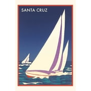 Pocket Sized - Found Image Press Journals: The Vintage Journal Racing Sailboats, Santa Cruz, California (Paperback)