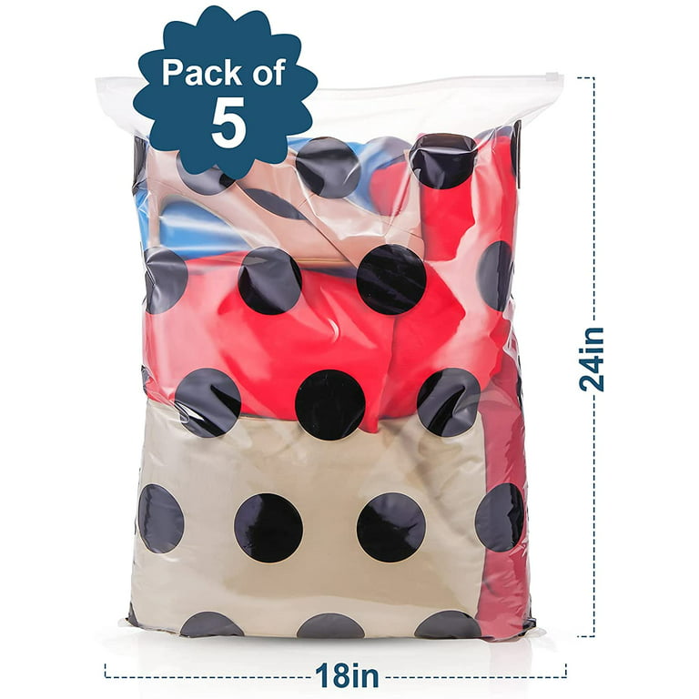 StoBag 50pcs Transparent Clothing Packaging Zipper Bags Plastic Clear Travel  Sealed Reusable Ziplock Storage Pouches Wholesale