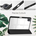 thumbnail image 4 of Allytechgroup Case for iPad Pro 12.9 inch Tablet (6th/5th/4th/3rd Generation, 2022/2021/2020/2018) Smart Case with Pencil Holder [Auto Sleep/Wake] Transparent Clear Shockproof Back Cover, Black, 4 of 8
