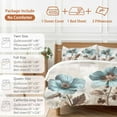 thumbnail image 6 of Blue Broccoli Duvet Cover Set Twin Size, Farmhouse Rustic Floral Retro Victorian Style 4 Piece Soft Microfiber Bedding Set with 1 Duvet Cover, 1 Flat Sheet, 2 Pillowcases, 6 of 9