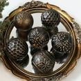 thumbnail image 3 of Vintage Christmas Ornaments for Tree Decorations - Rustic Christmas Ball Ornaments for Indoor Holiday Xmas Decor - 80mm 3.14Inch, Pack of 12, 3 of 8