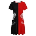 thumbnail image 4 of King And Queen Short Sleeve Dress Women Summer Evening Dresses Ladies Sundress, 4 of 7