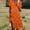 Orange, variant on Generic Womens Sparkly Dress Fashion Glitter Short Sleeves Lapel V-Neck Loose Casual Midi Dresses Polka Dot Party Dress