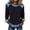 yue866-Black, variant on Women's Waffle Patchwork Printed Sweatshirts Long Sleeve Splicing Quilted Shirts Crew Neck Comfort Tunic Blouses Purple S