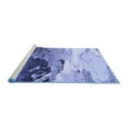 thumbnail image 2 of Ahgly Company Machine Washable Indoor Round Abstract Blue Modern Area Rugs, 5' Round, 2 of 4