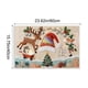 thumbnail image 3 of Seyotauo Christmas Decor 3D Stereoscopic Embroidery Carpet - 24 x16 inch Polyester Xmas Decor Indoor Outdoor, Absorbent Nonslip Dirt Proof Washable Foot Mat for Entryway Kitchen Bathroom Porch Patio, 3 of 6