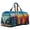 05 Blue3, variant on Vintage Floral Hippie Journey Quilted Duffel Bag, Retro Boho Overnight Luggage Detachable Strap Unisex Everyday Travel Tote
