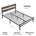 thumbnail image 5 of VECELO 3-Piece Bedroom Sets, Full Size Metal Bed Frame and 2 Gray Nightstands, 5 of 9