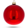 thumbnail image 3 of Set of 4 Glossy Red Glass Ball Christmas Ornaments 4 Inches, 3 of 3