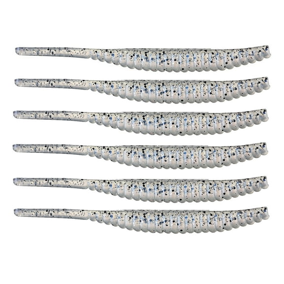 Leland Lures Trout Trick 5" Soft Bait, Pearl Blue Glimmer, 6 Count