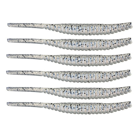 UPC: 0879020008569 | Leland Lures Trout Trick 5  Soft Bait  Pearl Blue Glimmer  6 Count