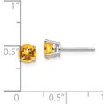 thumbnail image 2 of Primal Gold 14 Karat White Gold 5mm Citrine Earrings, 2 of 4