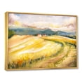 thumbnail image 3 of Designart 'Golden Grass Fields of Tuscany Italy' Country Framed Canvas Wall Art Print, 3 of 5
