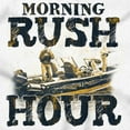 thumbnail image 2 of Funny Boat Fishing Morning Rush Hour Men's Graphic T Shirt Tees Brisco Brands S, 2 of 6
