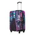thumbnail image 2 of Cauagu Neon Night Cityscape Print Travel Luggage Cover,Travel Dust-proof Suitcase Cover Softside Suitcase Protector for 18-32inch,Not Included Suitcase, 2 of 8