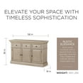 thumbnail image 3 of Maven Lane Theo Traditional Wooden Sideboard in Antiqued Grey Finish, 3 of 7