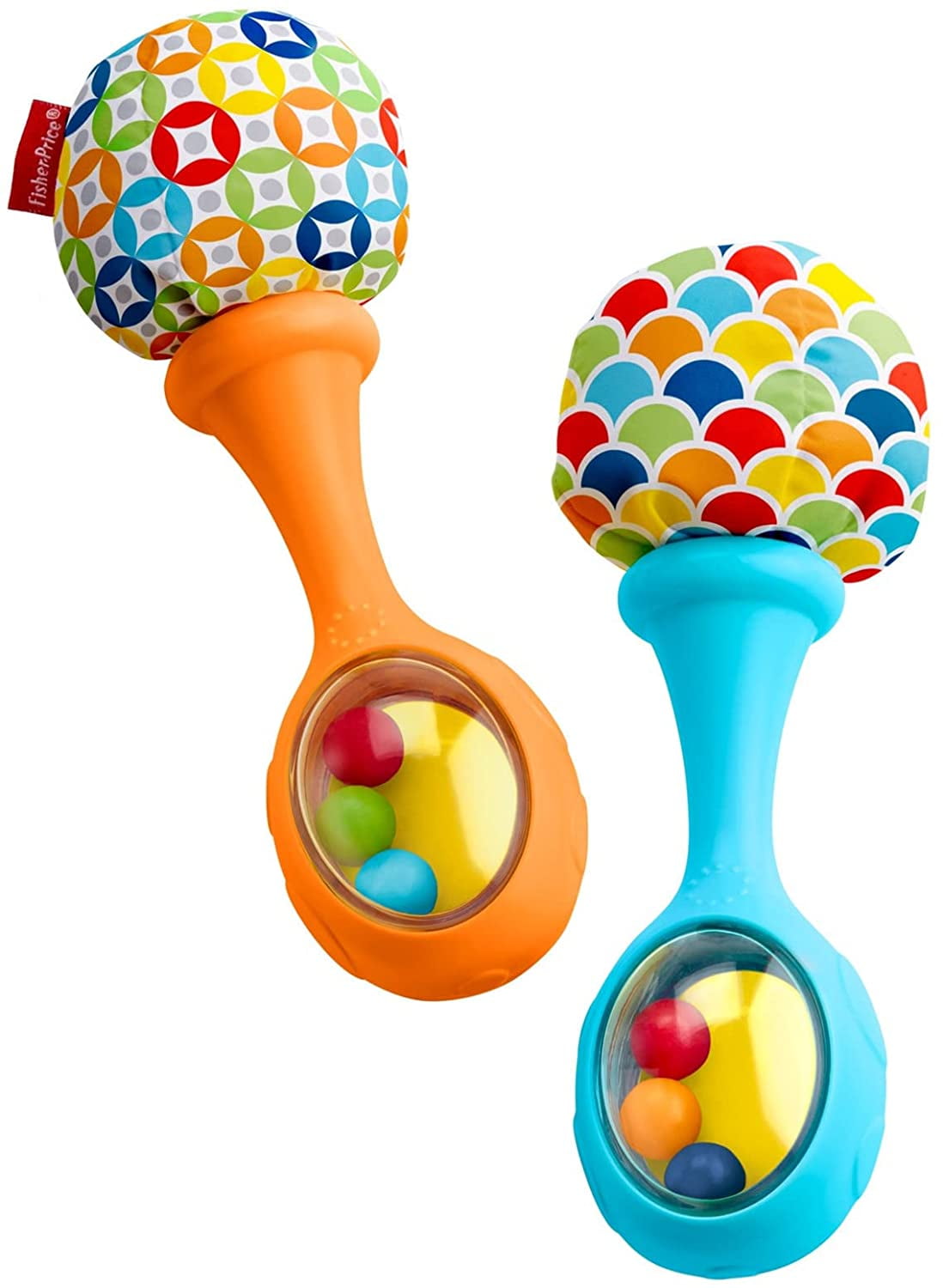 Fisher-Price Rattle 'n Rock Maracas, Blue/Orang 2 Count (Pack of 1)