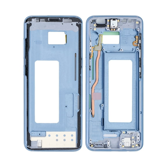 Replacement Mid-Frame Housing Compatible For Samsung Galaxy S8 (With Small Parts) (Coral Blue)