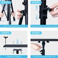 thumbnail image 6 of Projector Stand Tripod Adjustable, Laptop Tripod Stand Height from 23.5 to 46.5 inches with Gooseneck Phone Holder, Laptop Floor Stand for Office, Home, Stage, Studio, DJ Racks Holder Mount, 6 of 7