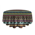 thumbnail image 5 of Round Waterproof Tablecloth 60×60 Inch, African Tribal Geometric Reusable Indoor/Outdoor Durable Table Cover for Party Kitchen Dinner Room Decor, 5 of 6