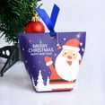 thumbnail image 4 of CIMAXIC christmas 12pcs DIY Christmas Gift Bags with Ribbon Santa Claus Pattern Candy Apple Paper Box Container for Christmas Eve (Assorted Color),4.72"X3.94"X2.36", 4 of 4