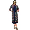 thumbnail image 2 of Bimba 2 Pcs Designer Floral Long Shrug Jacket with Straight Kurti Designer Dress, 2 of 8