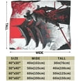 thumbnail image 3 of Japanese Samurai Blanket for Woman Warrior Bushido Throw Blanket Japanese Decor Stuff Merch Cozy Flannel Fleece Soft Plush Fuzzy Warm Lightweight Bedding Warrior Gifts for Sofa Girls Men 60"X50", 3 of 6