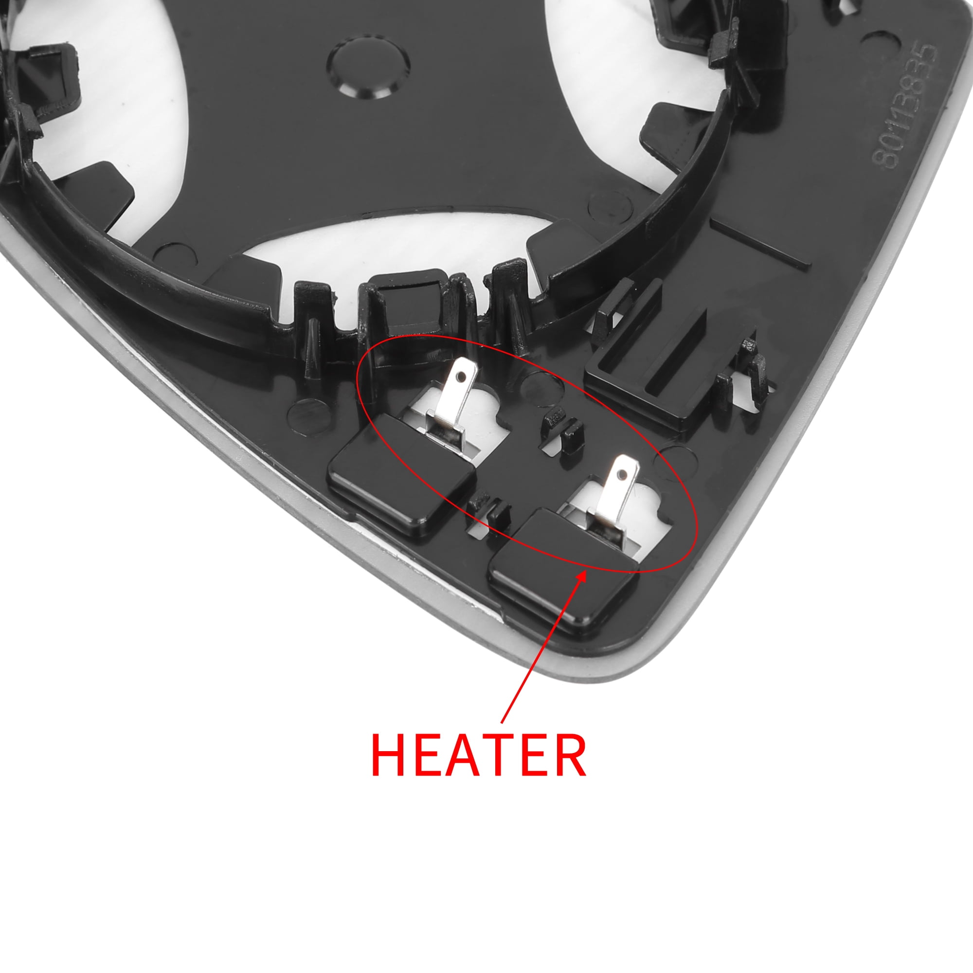 Unique Bargains Mirror Glass Heated Backing Plate Left Side Rearview Mirrors