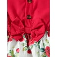 thumbnail image 6 of Toddler Girls Dress 1T Girls Summer Dress 2T Girls Sleeveless Dress Toddler Girls Cute Floral Dress Red, 6 of 7