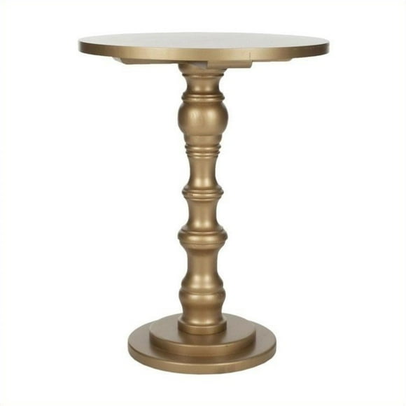Safavieh Greta Pine Wood Accent Table in Gold