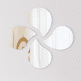 thumbnail image 2 of Evideco 7.90" x 5.14" Asymmetrical Wall Mirror, White, Set of 4, 2 of 9