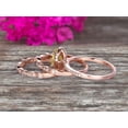thumbnail image 3 of 3 Carat Classic 8x6mm Oval Champagne Diamond Moissanite Wedding Bands Bridal Set Engagement Ring Classic Art Deco 10k Rose Gold, 3 of 5