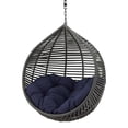thumbnail image 3 of Swing Lounge Chair, Grey Gray Blue Navy, Modern Contemporary Urban Design, Outdoor Patio Balcony Cafe Bistro Garden Furniture Hotel Hospitality, 3 of 4