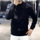thumbnail image 2 of Suéteres blancos de cuello redondo, ropa de hombre con cuello redondo, suéteres de punto verdes para hombres, estilo retro japonés, talla grande, gruesos, para invierno X, 2 of 5