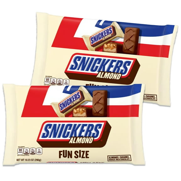 Snickers Almond, Fun Size, 2 x 10.23oz Bags
