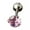 Pink 4mm, variant on Crystal Ball Earrings Fashion Colorful Ear Studs Accessories Sweet Delicate Jewelry -Pink 5mm