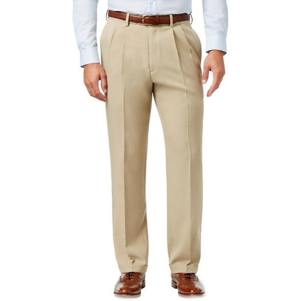 Haggar - Haggar Mens Pleated Classic Fit Dress Pants - Walmart.com ...