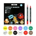 thumbnail image 4 of Papapt 36 Colors Acrylic Markers, Double Tip Acrylic Paint Pens Markers, Premium Acrylic Markers for Wood,Rock Painting, Glass, DIY Crafts Making Art Supplies, Canvas, Stone, 4 of 4