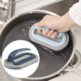 thumbnail image 4 of Cateissary Esponja de esmeril frotando cocina mágica descontaminación cepillo de limpieza tazón olla de con mango lijado oxidado Suministros de limpieza para el hogar azul oscuro, 4 of 6