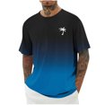 thumbnail image 2 of Camisas de Manga Larga para Hombres Imprimir Casual Cuello Redondo Blusa de Manga Corta, Camisas de Lino para Hombres, 2 of 9