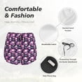 thumbnail image 6 of Lsque Skull Flower Printed Women's Running Shorts with Liner Pockets,Elastic Quick Dry Workout Athletic Gym Yoga Shorts,Womens High Waist Shorts-, 6 of 9