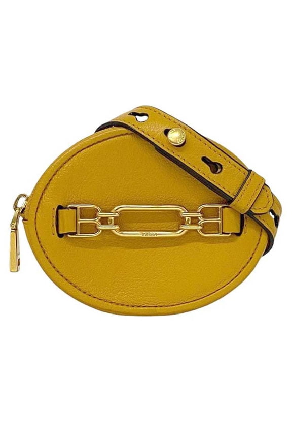 Pre-Owned Bally coin case ec-24115 yellow VALIAN GRTC pouch leather BALLY purse metal... (Good)
