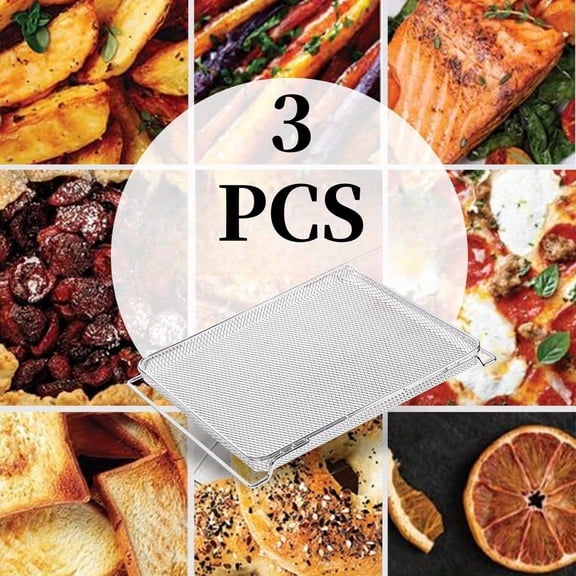 3 Pack Stainless Steel Mesh Baskets for Breville Smart Oven Air Fryer – Air Fryer Accessories for Pro Model