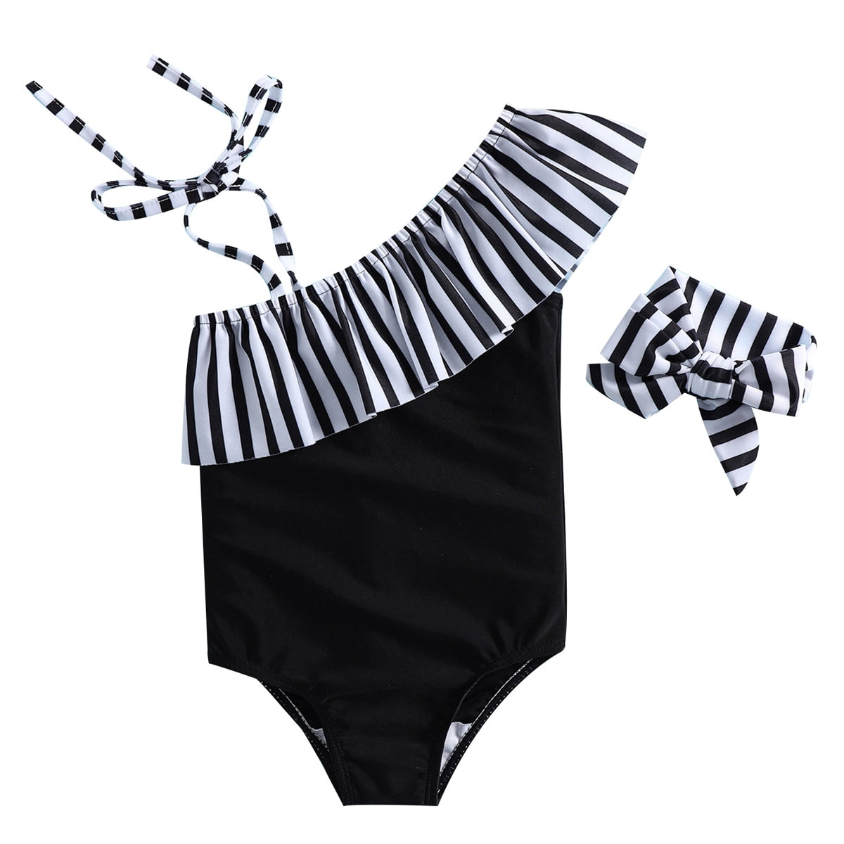 Baby swimsuit girl little girls swimsuit Girls' Floral Ruffle 1