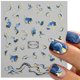 thumbnail image 1 of Línea de onda dorada 3D pegatina de uñas mármol azul geometría abstracta arte de uñas deslizadores calcomanías de revestimiento francés plateado decoraciones de manicura, 1 of 3