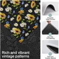 thumbnail image 3 of Black Multicolor Flower Sunflower Pattern Kitchen Rugs Sets Of 3,Kitchen Runner Rugs Non Skid Washable,Decorative Kitchen Floor Mats for Kitchen,Sink,Laundry,17"x30"+ 17"x47" + 17"x59", 3 of 6