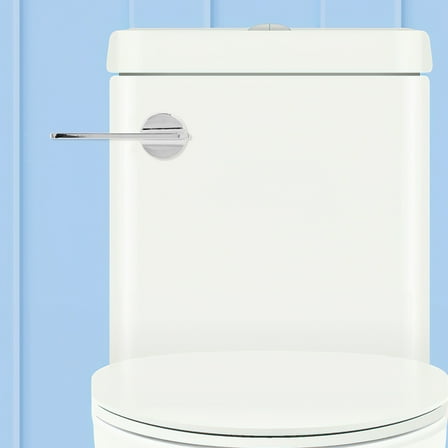 BESTYASH Ergonomic Toilet Flush Lever Toilet Handle Replacement Zinc Alloy Silver 1Set